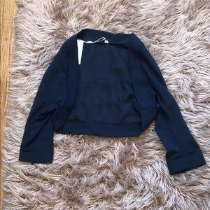 Elegant Navy Women's Cape Jacket